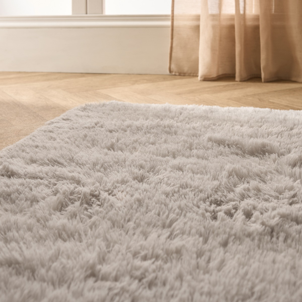 OHS Soft Fluffy Rug Runner - Silver>