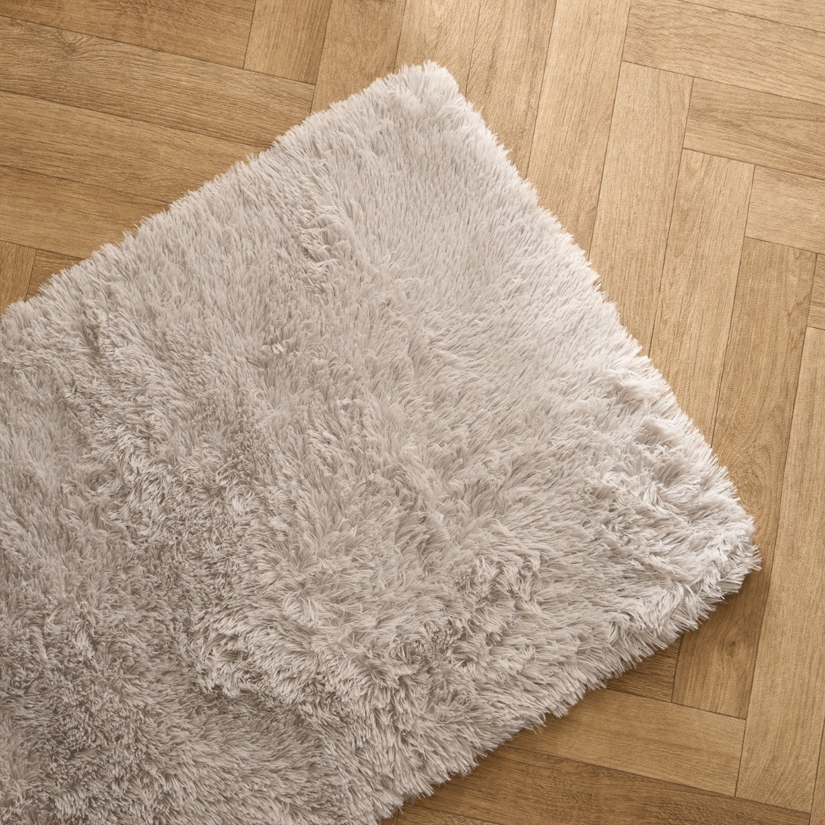 OHS Soft Fluffy Rug Runner - Silver>