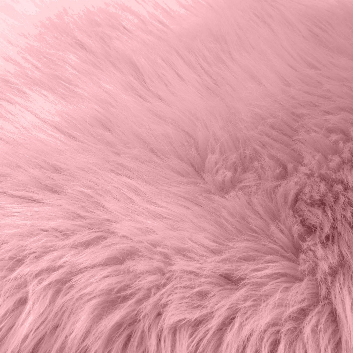 Sienna Faux Fur Sheepskin Rug, Blush Pink - 60 x 90cm>