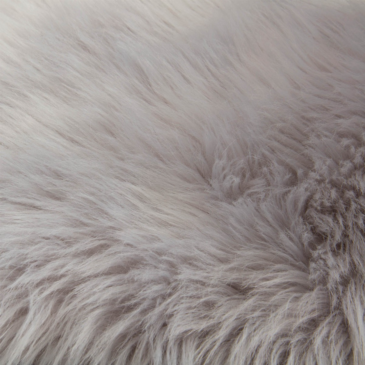 Sienna Faux Fur Sheepskin Rug, Silver Grey - 60 x 90cm>