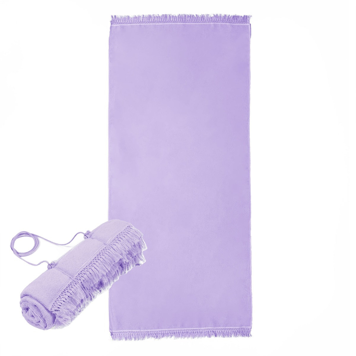 Sienna Tassel Beach Towel Bag - Lilac>