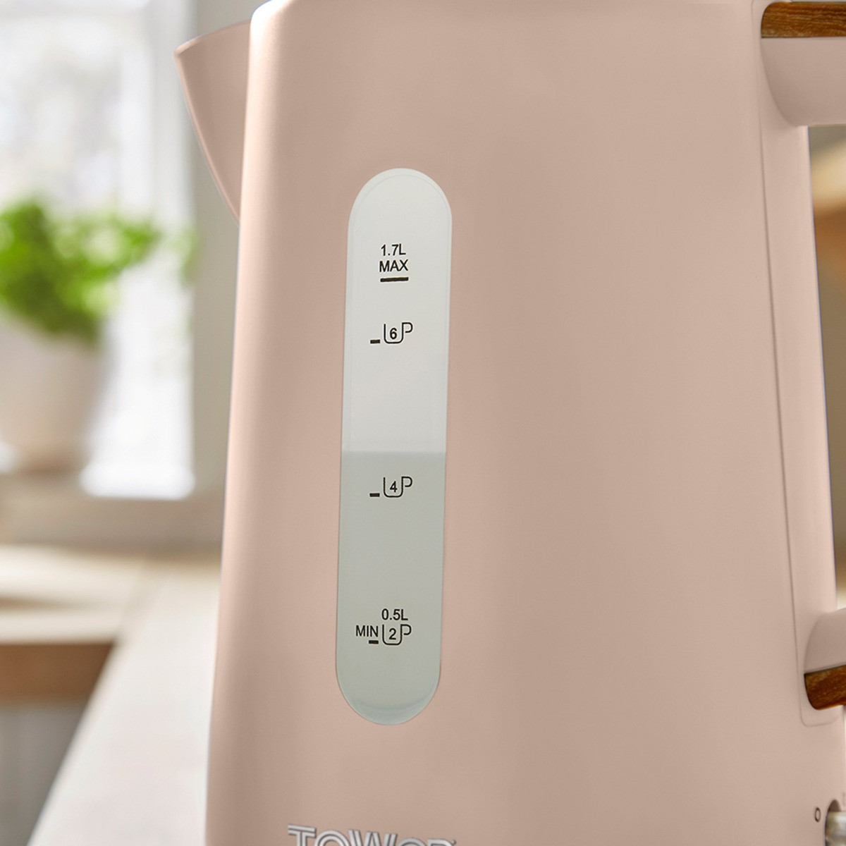 Tower Scandi Rapid Boil Kettle 1.7L - Pink Clay>