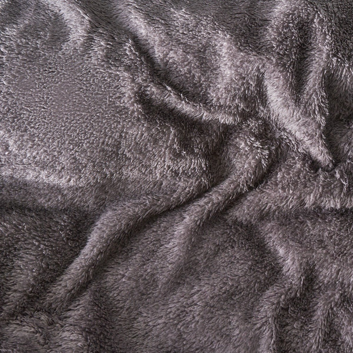 OHS Teddy Fleece Duvet Cover Set - Charcoal Grey>