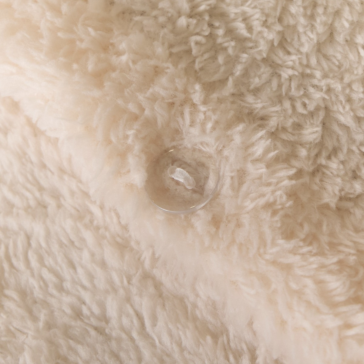 OHS Teddy Fleece Duvet Cover Set, Cream - King>