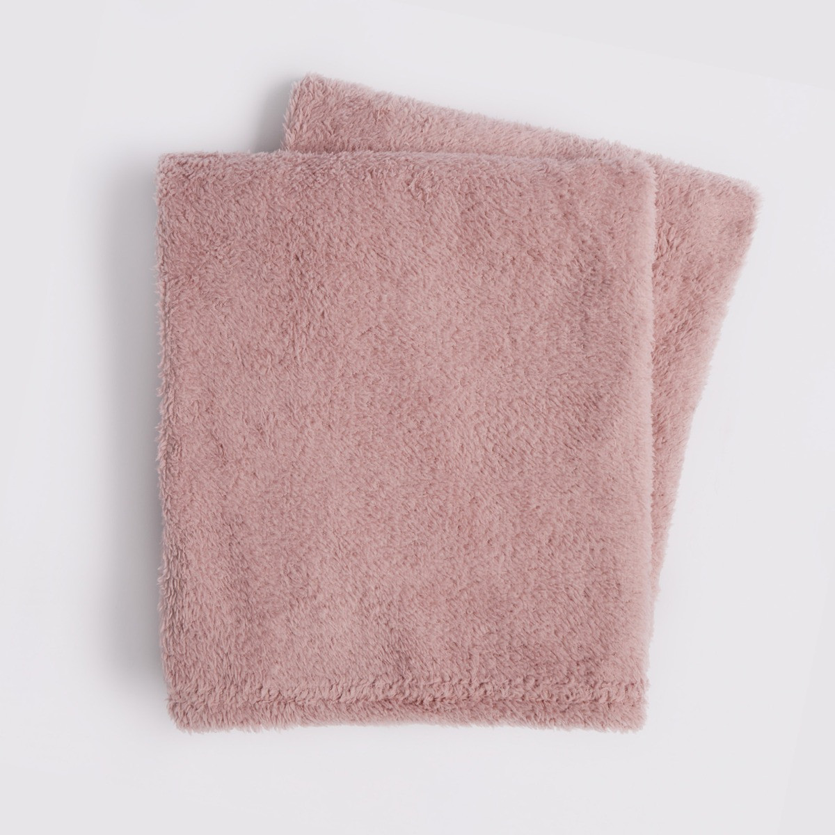 Brentfords Teddy Fleece Blanket Throw, Blush Pink - 200 x 240cm>