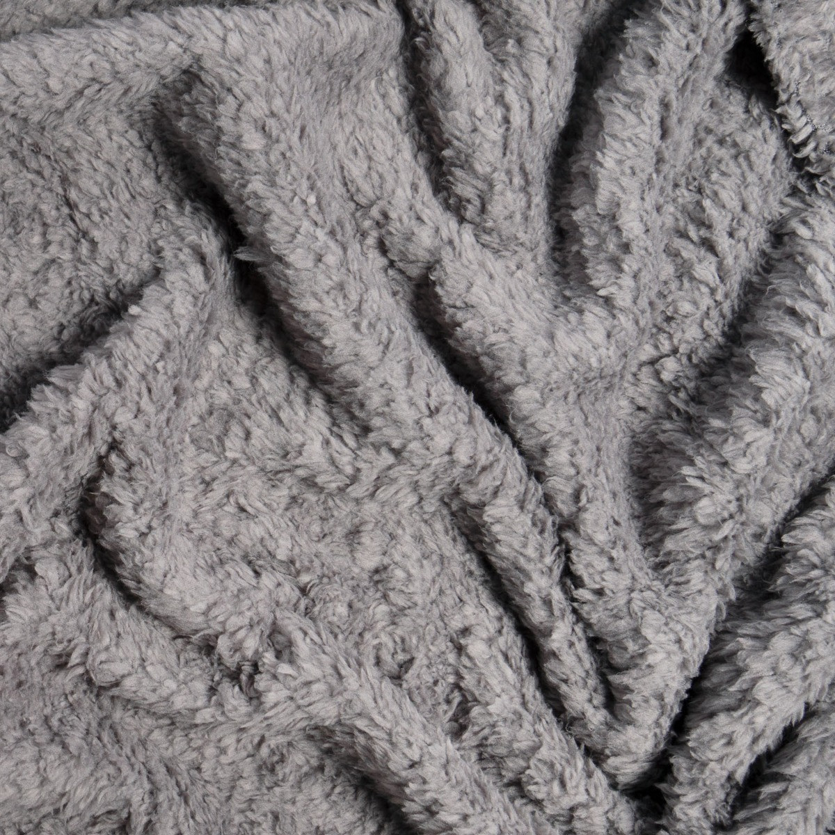 Brentfords Teddy Fleece Blanket Soft Throw Over Bed, Charcoal Grey - 200 x 240cm>