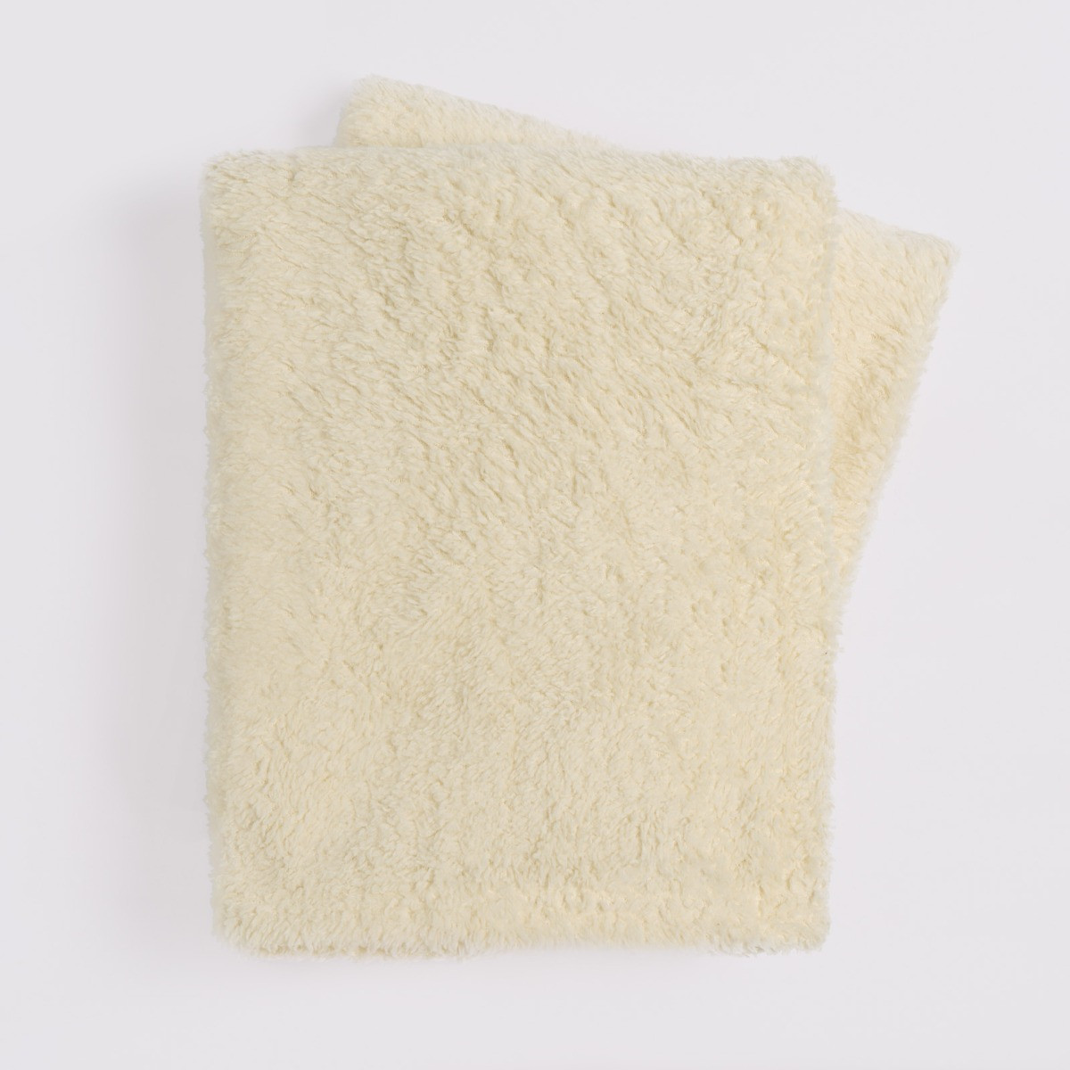 Brentfords Teddy Fleece Blanket Soft Throw Over Bed, Cream - 200 x 240cm>
