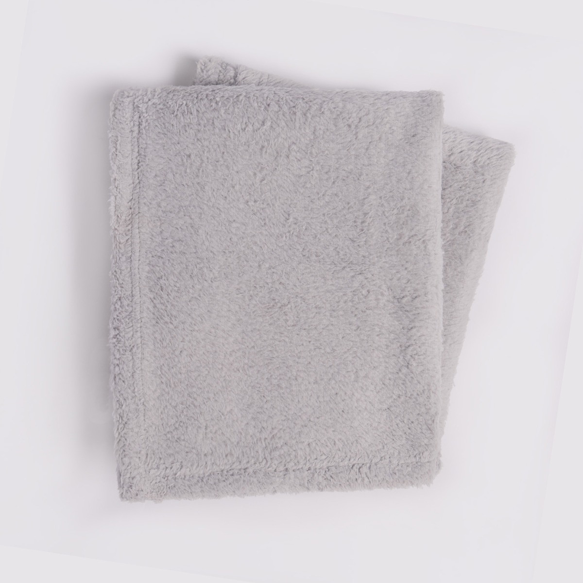 Brentfords Teddy Fleece Blanket Soft Throw Over Bed, Silver Grey - 125 x 150cm>