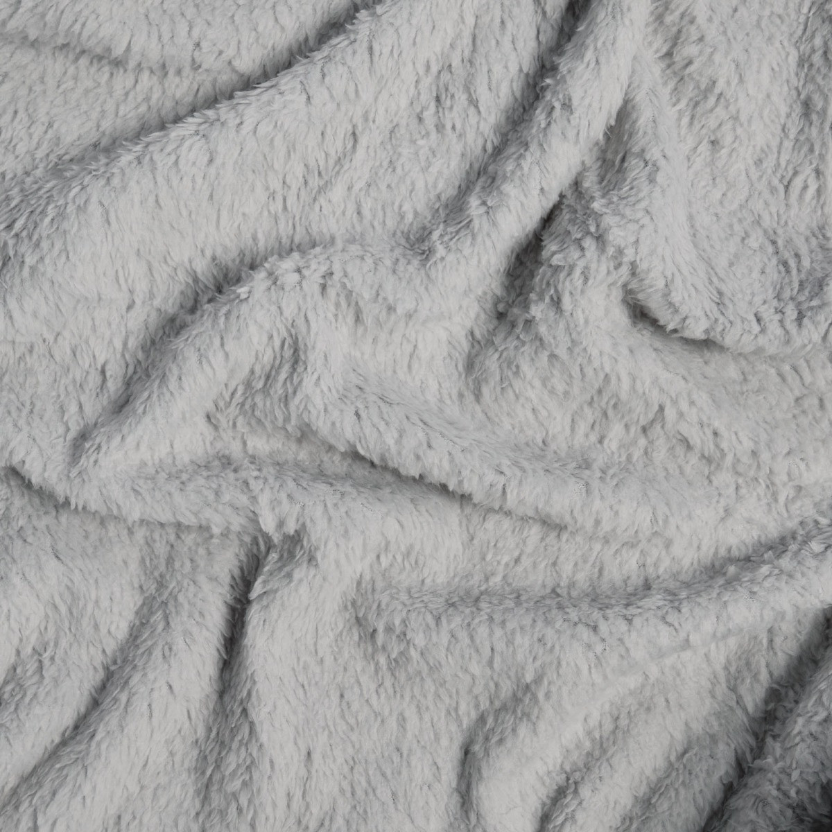 Brentfords Teddy Fleece Blanket Soft Throw Over Bed, Silver Grey - 200 x 240cm>