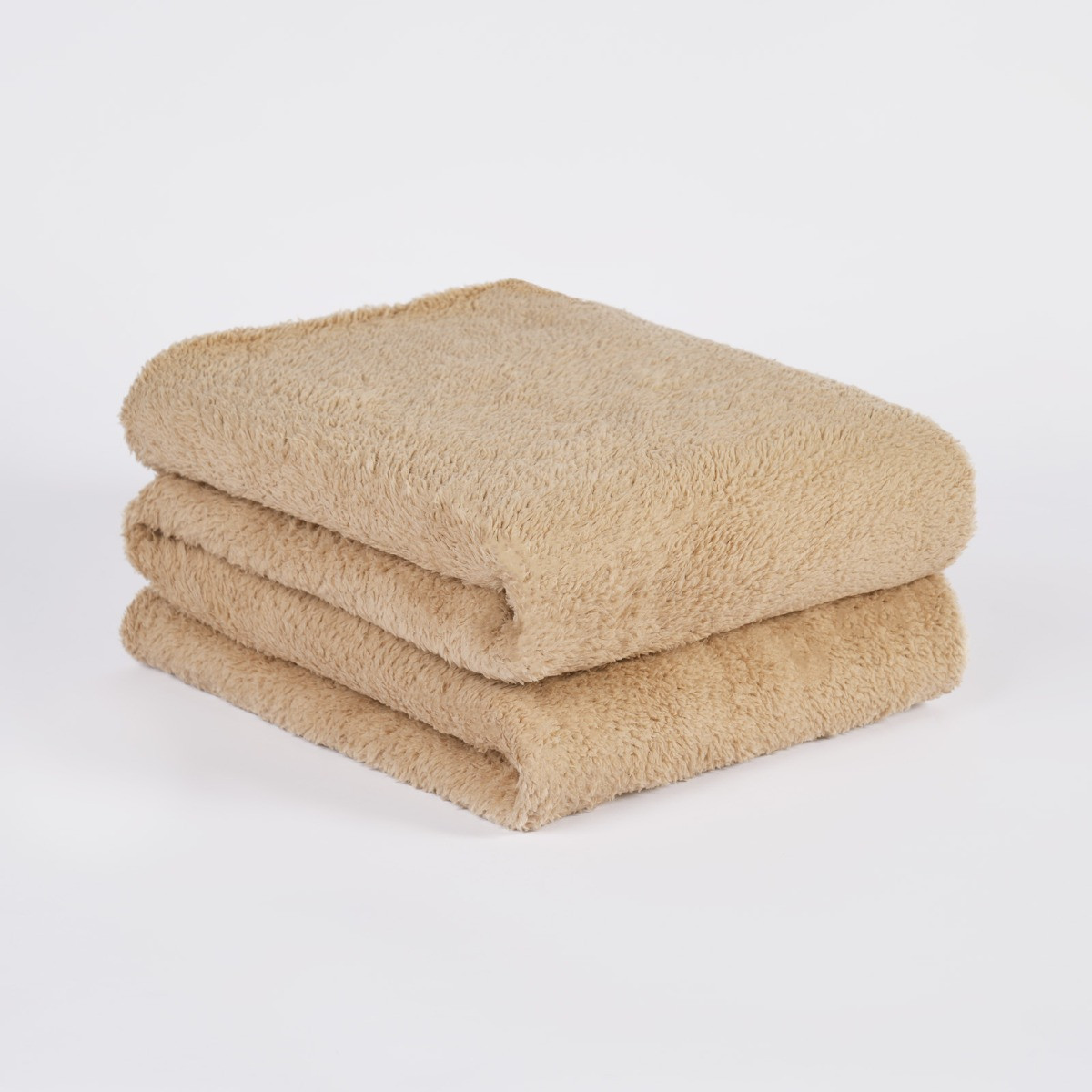 OHS Teddy Fleece Blanket Throw, Natural Latte Beige - 200 x 240cm>