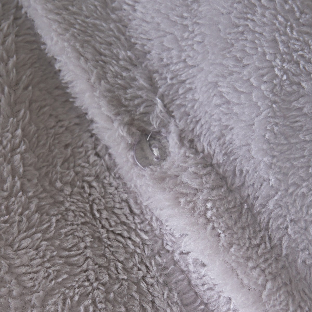 OHS Teddy Fleece Duvet Cover Set - Silver Grey>