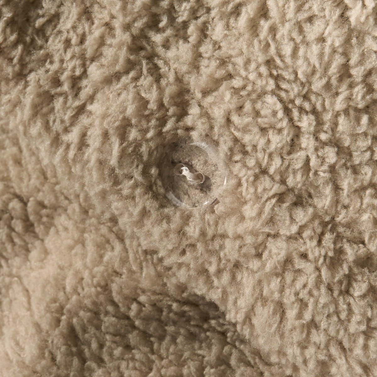 OHS Teddy Fleece Duvet Cover Set, Stone - Double>