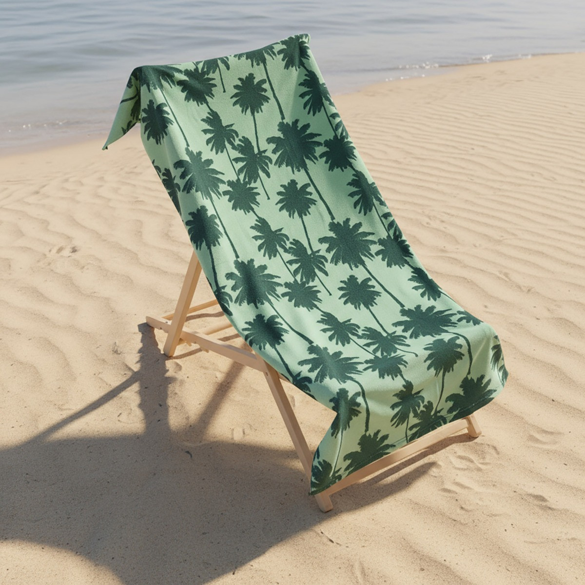 OHS Palm Print Beach Towel - Green>