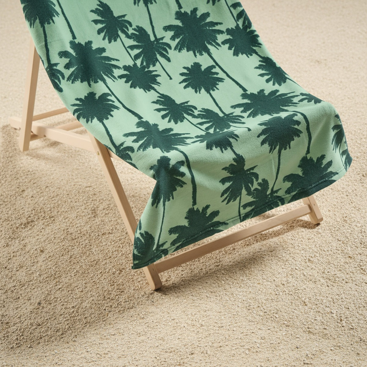 OHS Palm Print Beach Towel - Green>