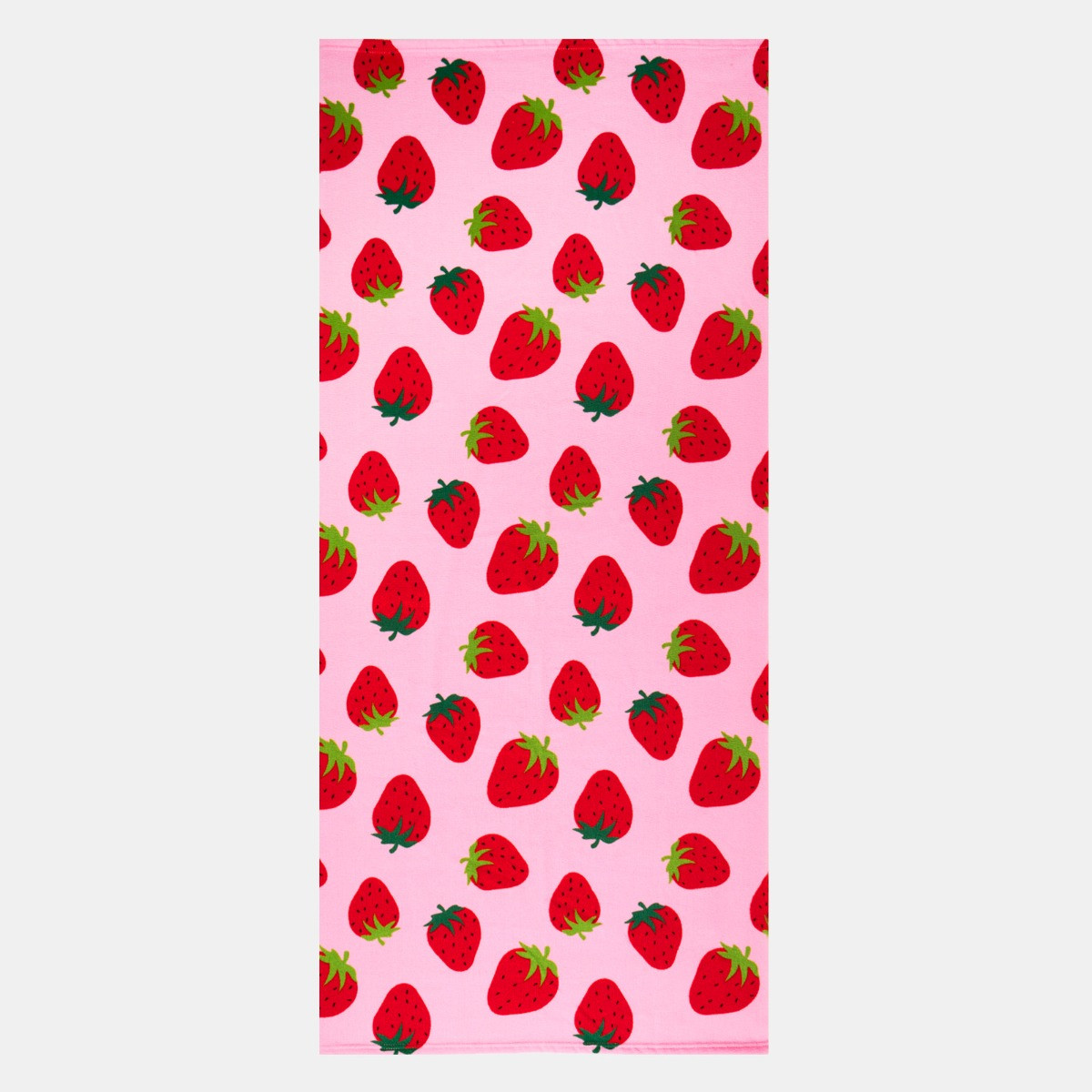 OHS Strawberry Print Beach Towel - Pink>