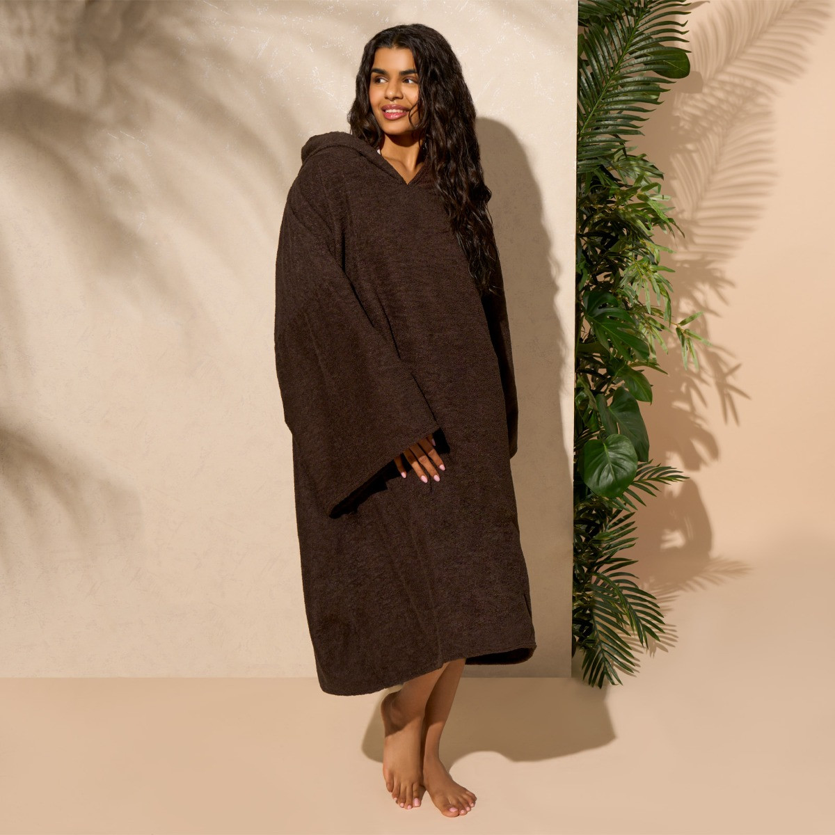 OHS Adult Towel Poncho - Chocolate>
