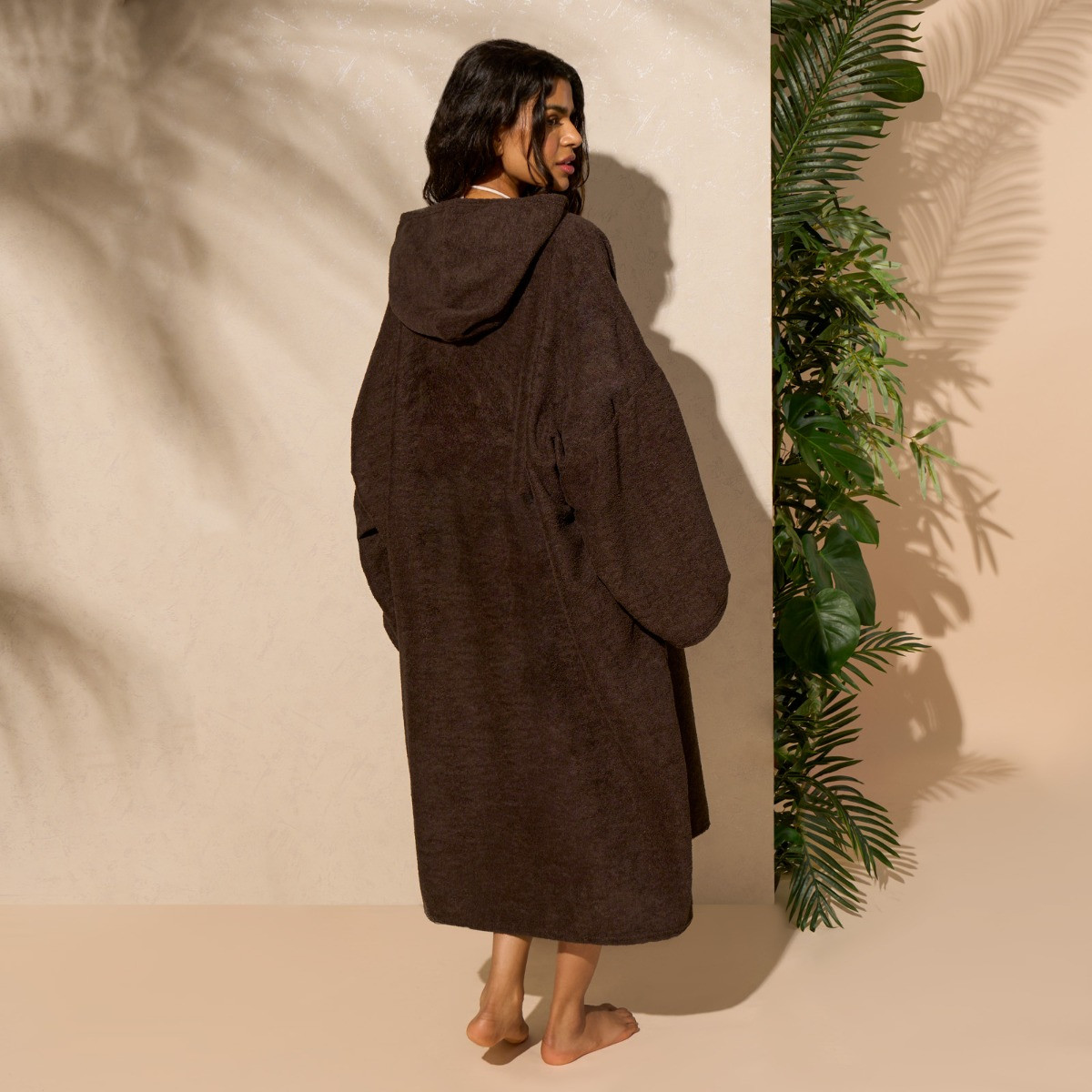OHS Adult Towel Poncho - Chocolate>