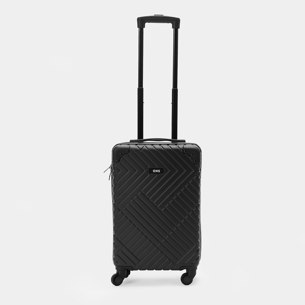 OHS 4 Wheel Hard Shell Suitcase, Black Cabin