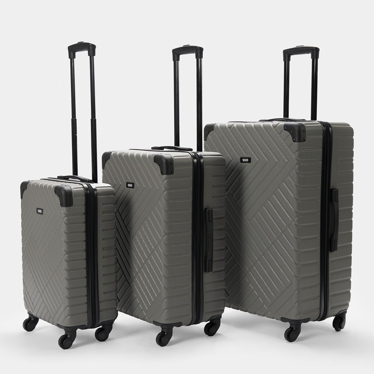 OHS 4 Wheel Hard Shell Suitcase - Grey>