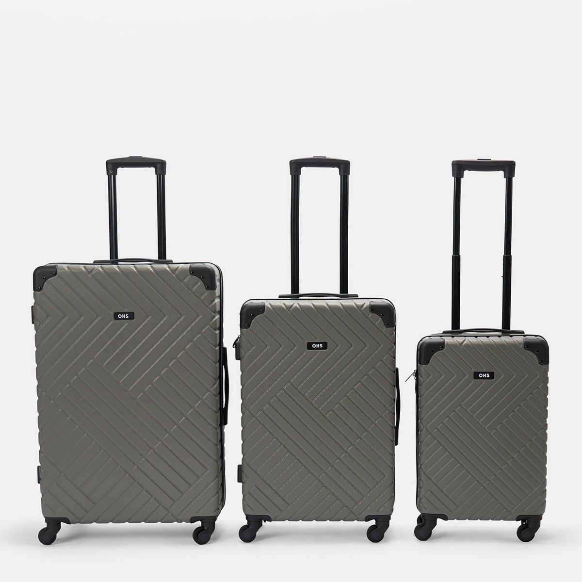 OHS 4 Wheel Hard Shell Suitcase - Grey>