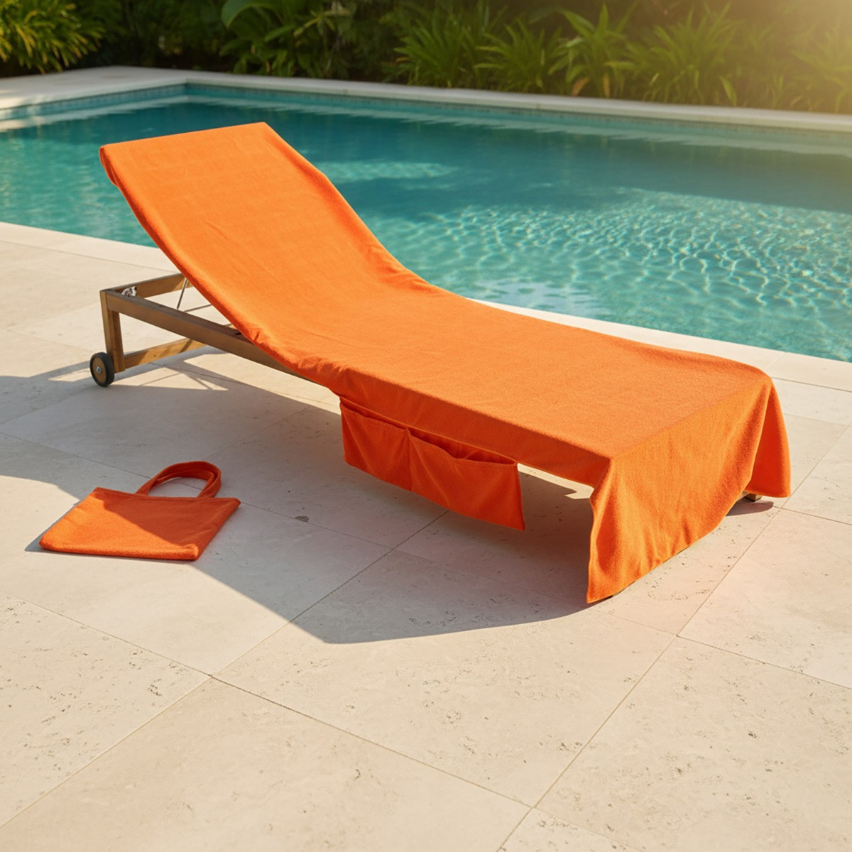 OHS Beach Towel In A Bag - Orange>