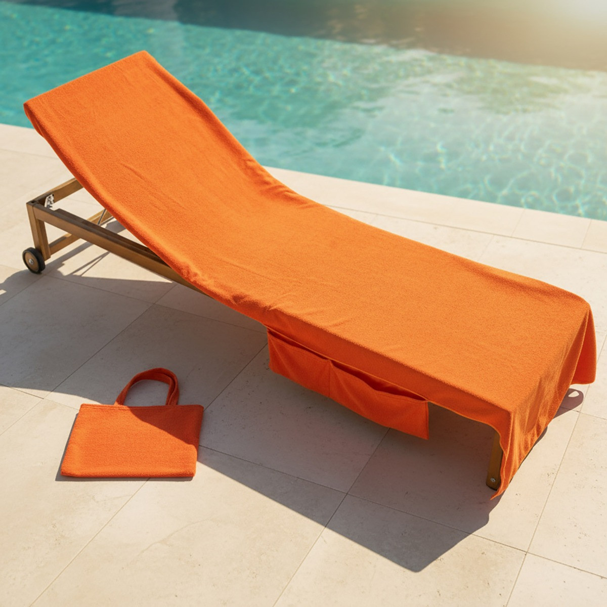 OHS Beach Towel In A Bag - Orange>