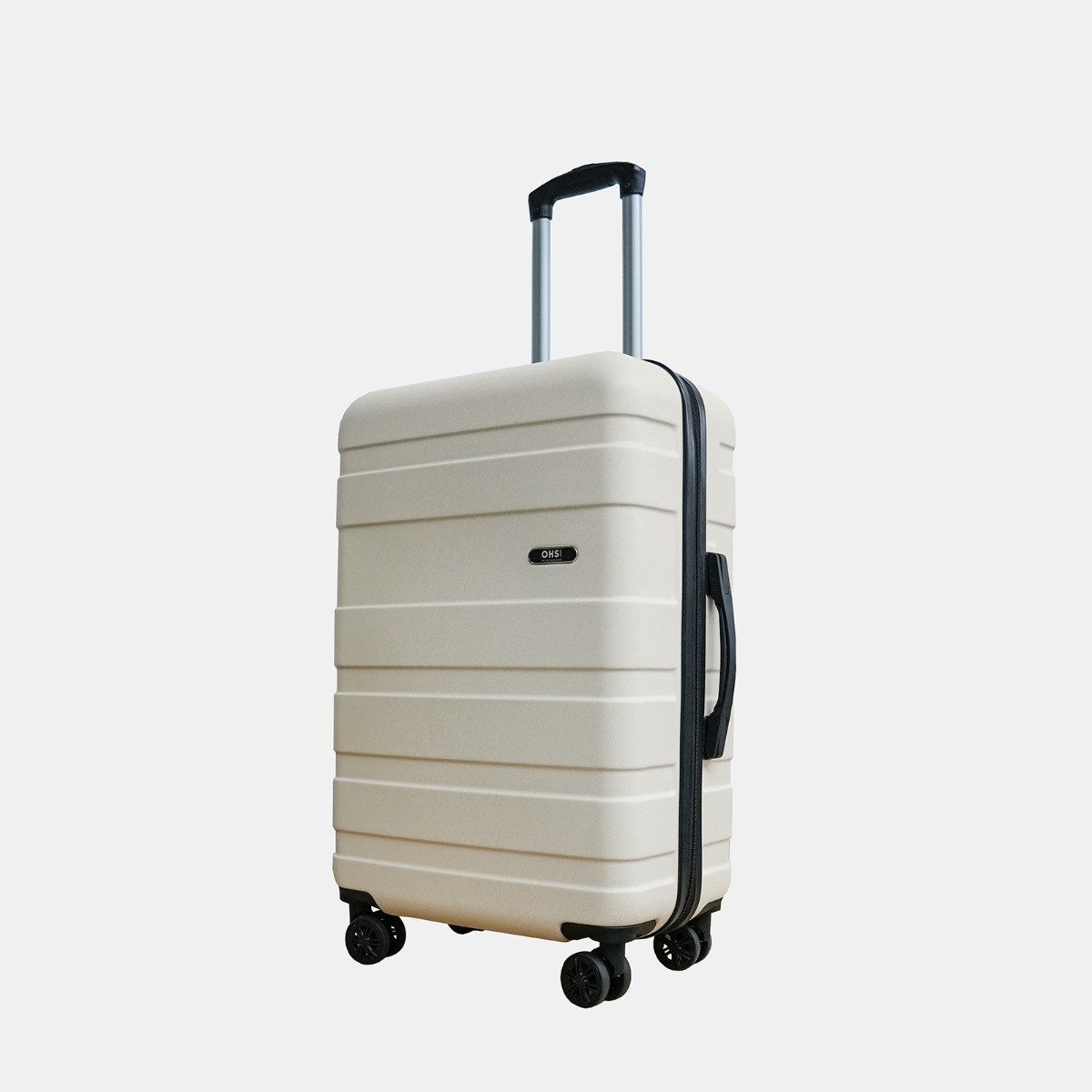OHS 4 Wheel Hard Shell Suitcase, Cream - 3 Pack>
