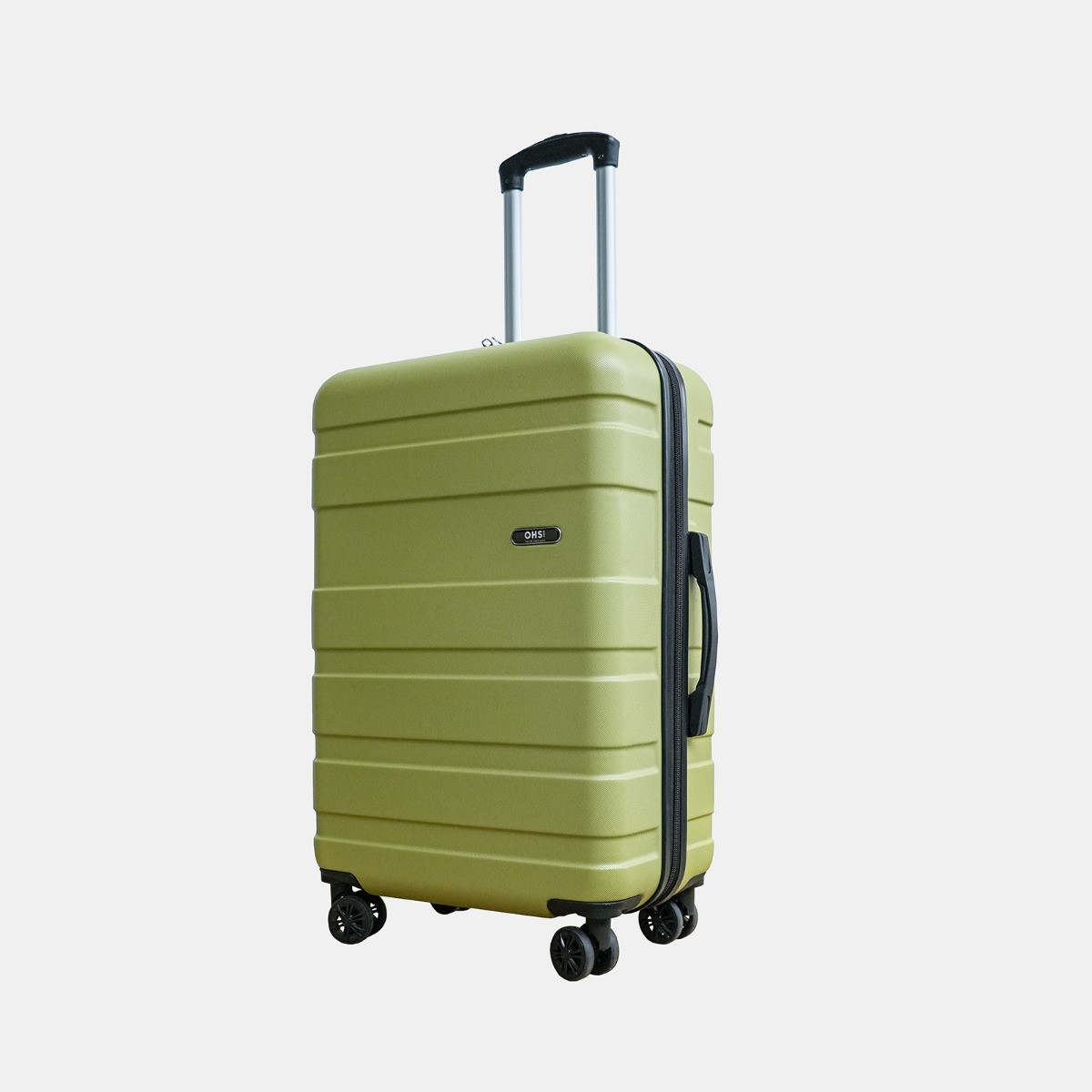 OHS 4 Wheel Hard Shell Suitcase, Olive Green - 3 Pack>