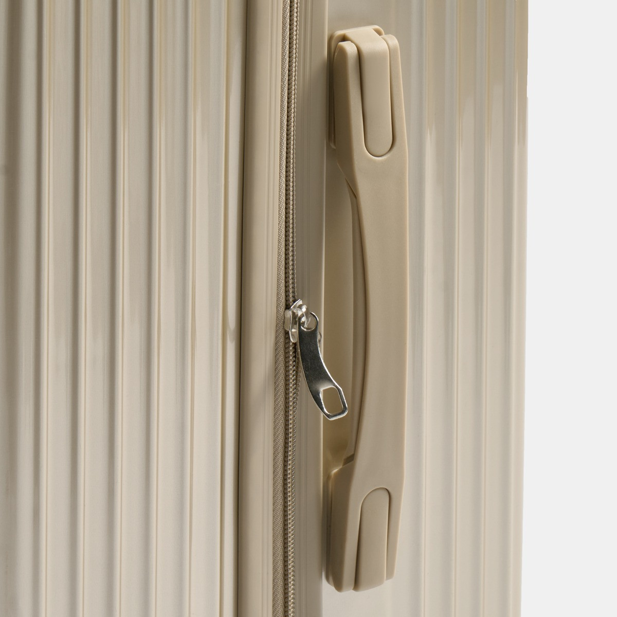 OHS 4 Wheel Hard Shell Metallic Suitcase, Gold - 3 Pack>