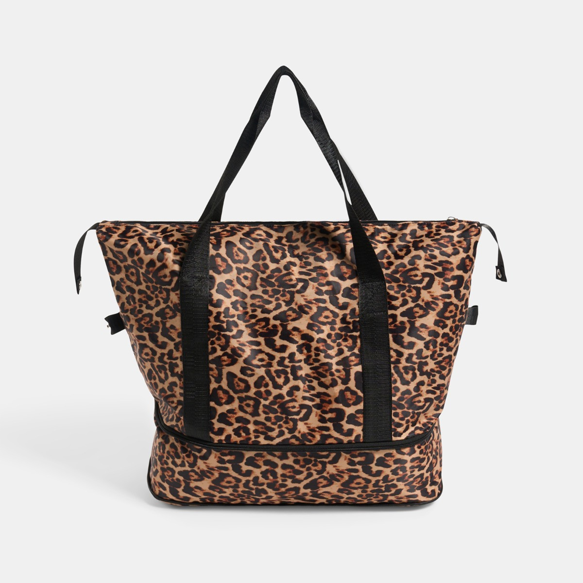 OHS Leopard Print Overnight Weekend Travel Bag - Natural>