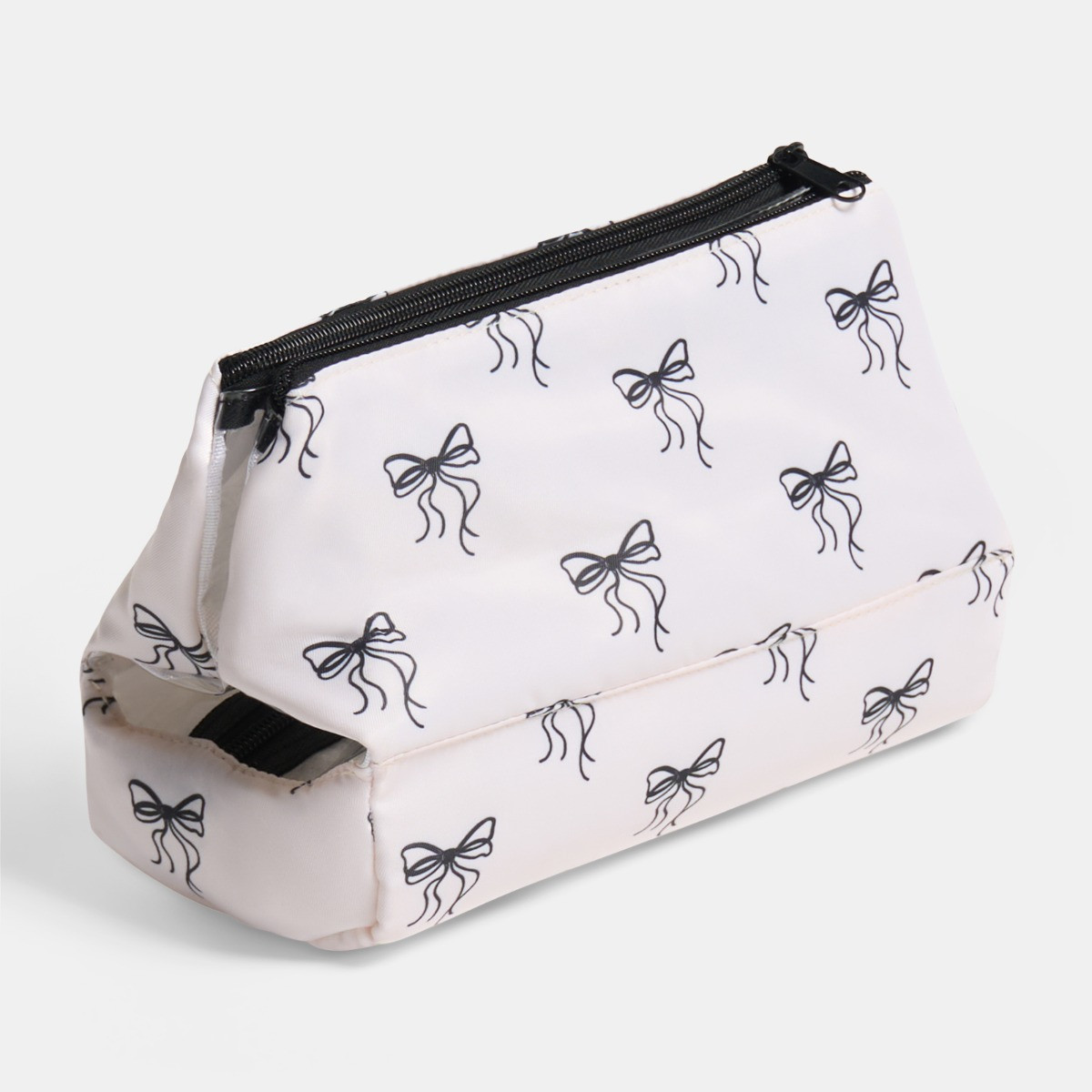 OHS Bow Print Travel Wash Bag - Monochrome>