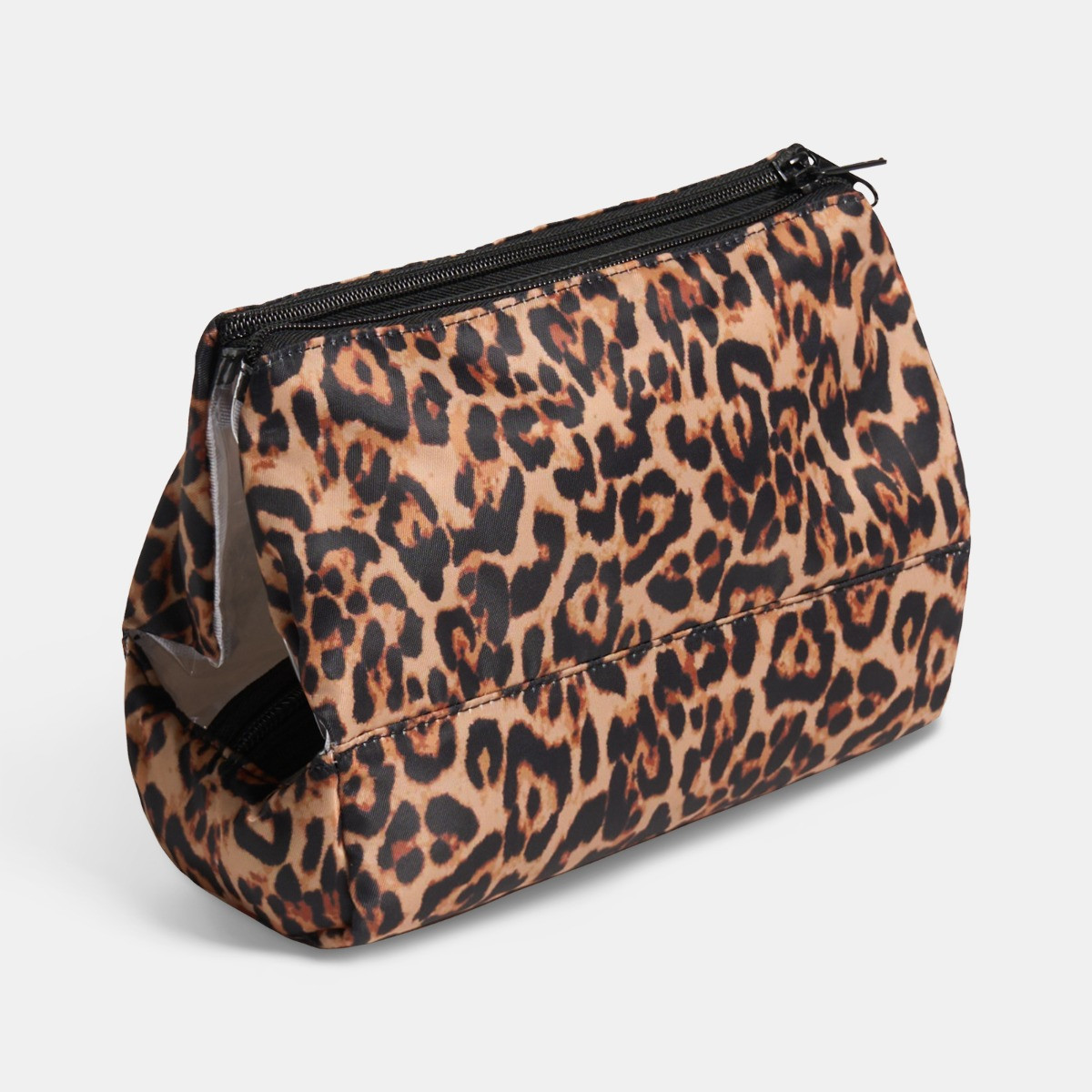 OHS Leopard Print Travel Wash Bag - Natural>