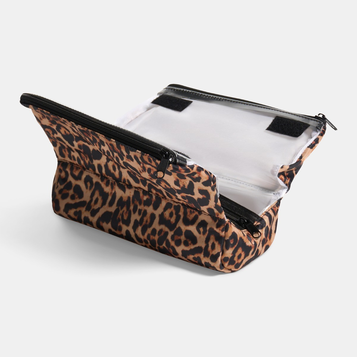 OHS Leopard Print Travel Wash Bag - Natural>