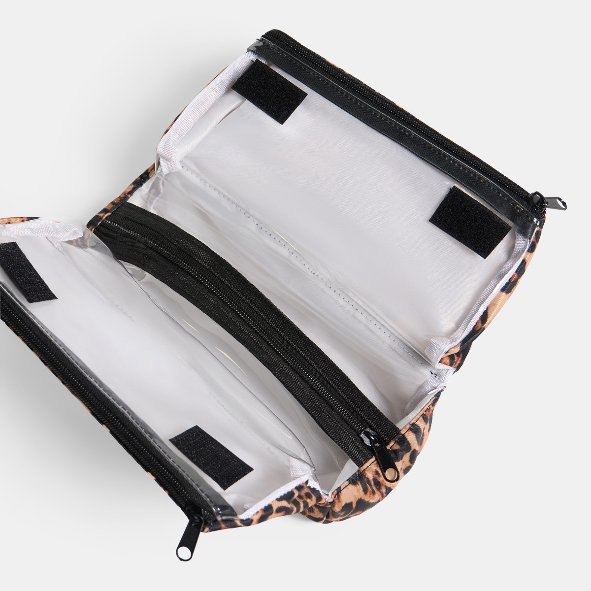 OHS Leopard Print Travel Wash Bag - Natural>