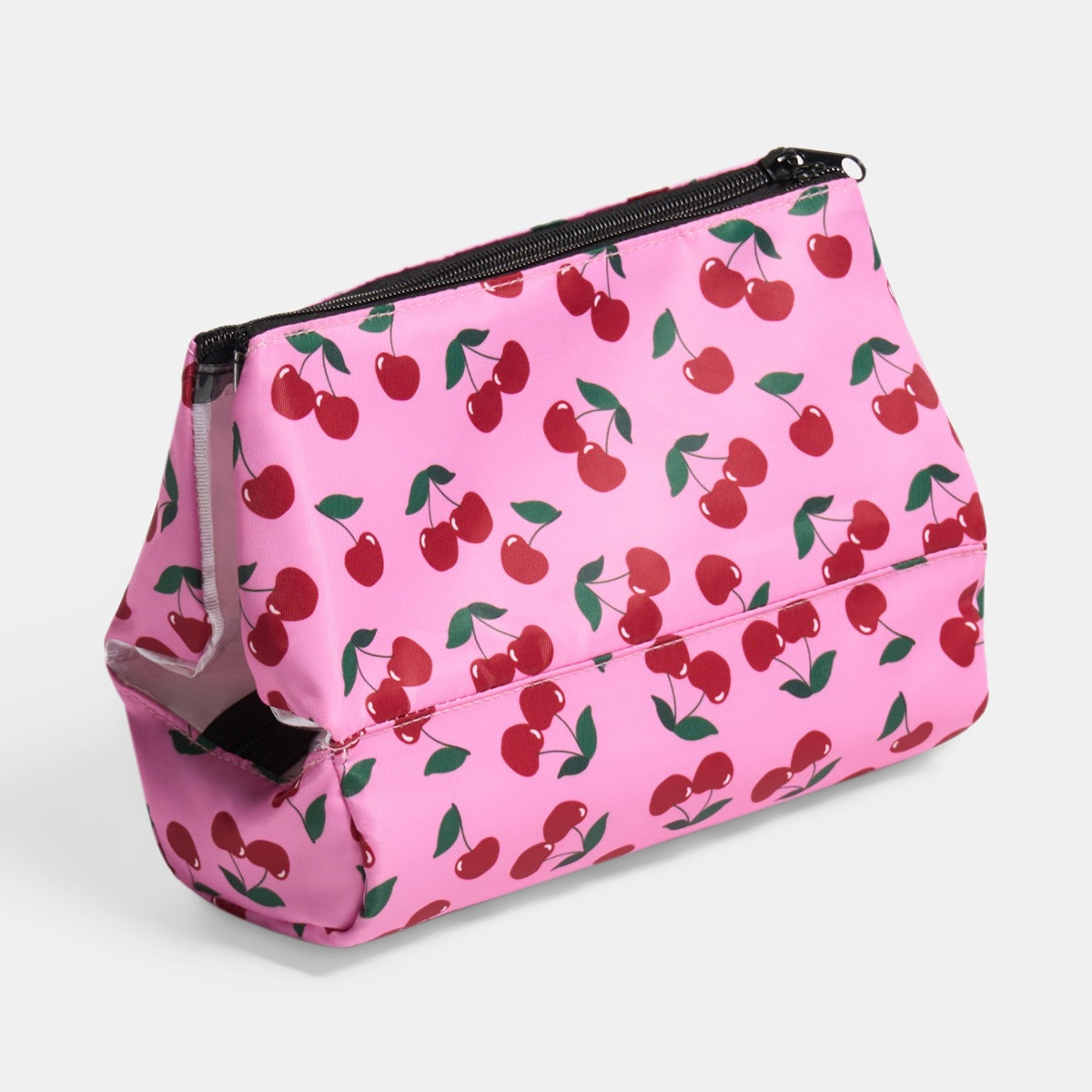 OHS Cherry Print Travel Wash Bag - Pink>