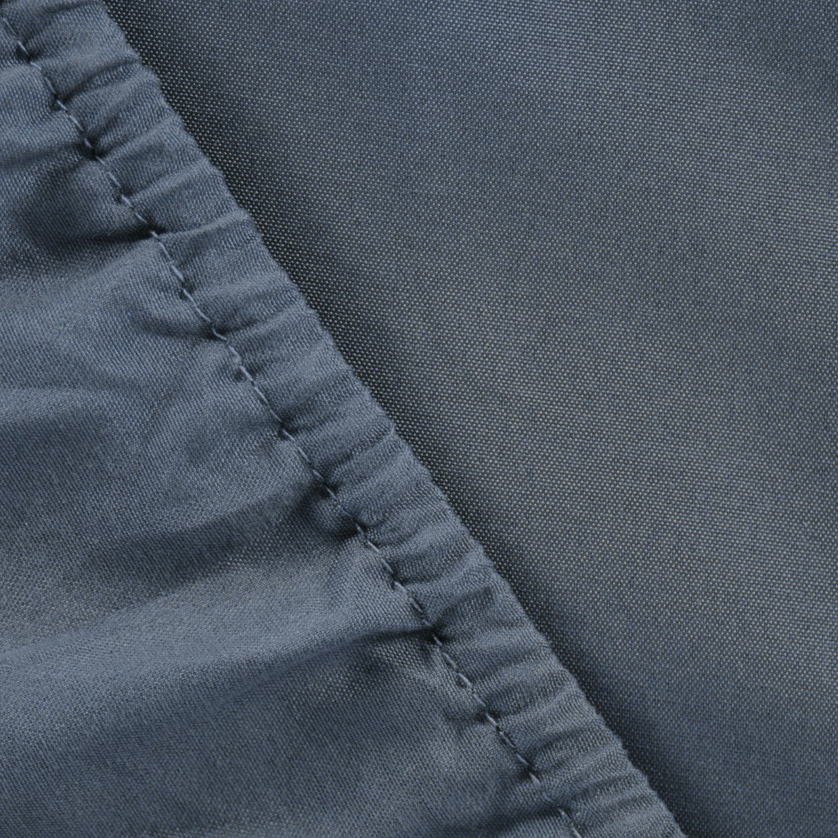 OHS Plain FItted Bed Sheet, Denim Blue - King>