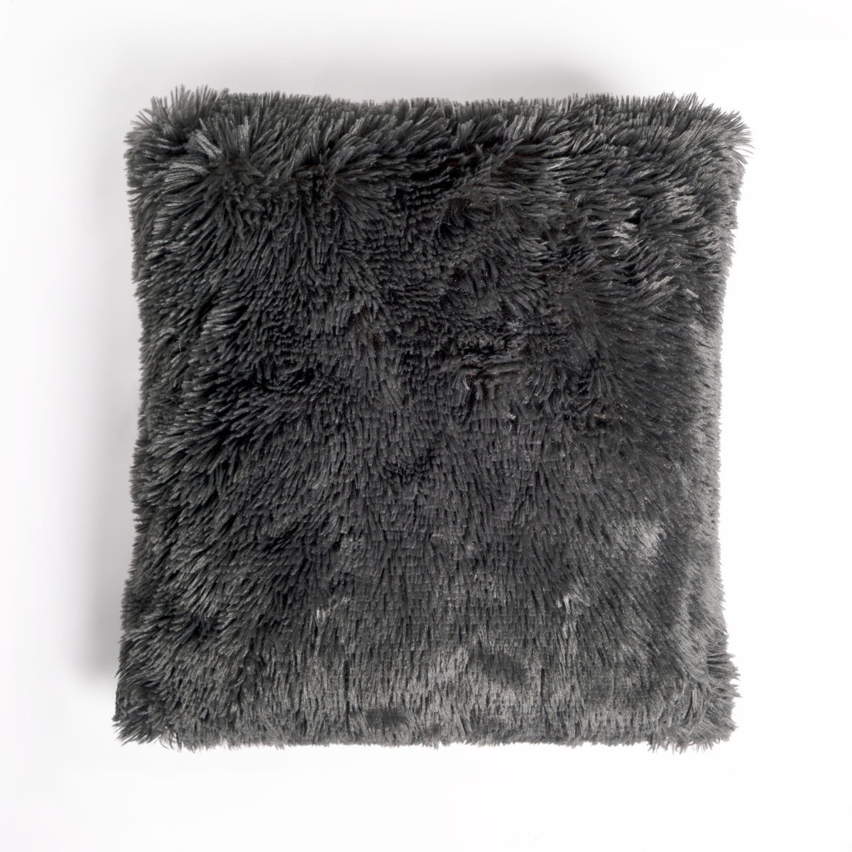 Sienna 2 Pack Fluffy Cushion Covers, Charcoal 45 x 45cm