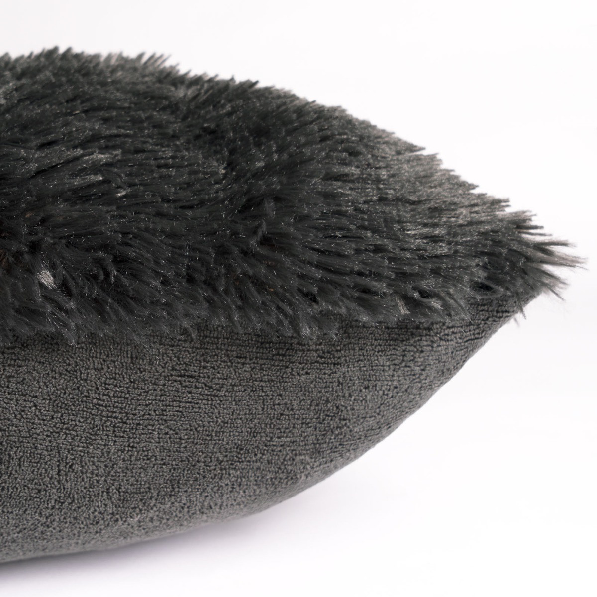 Sienna Fluffy Cushion Covers - Charcoal>