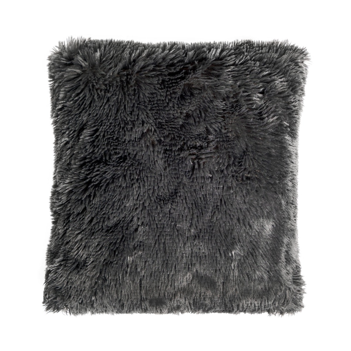 Sienna 2 Pack Fluffy Cushion Covers, Charcoal 45 x 45cm