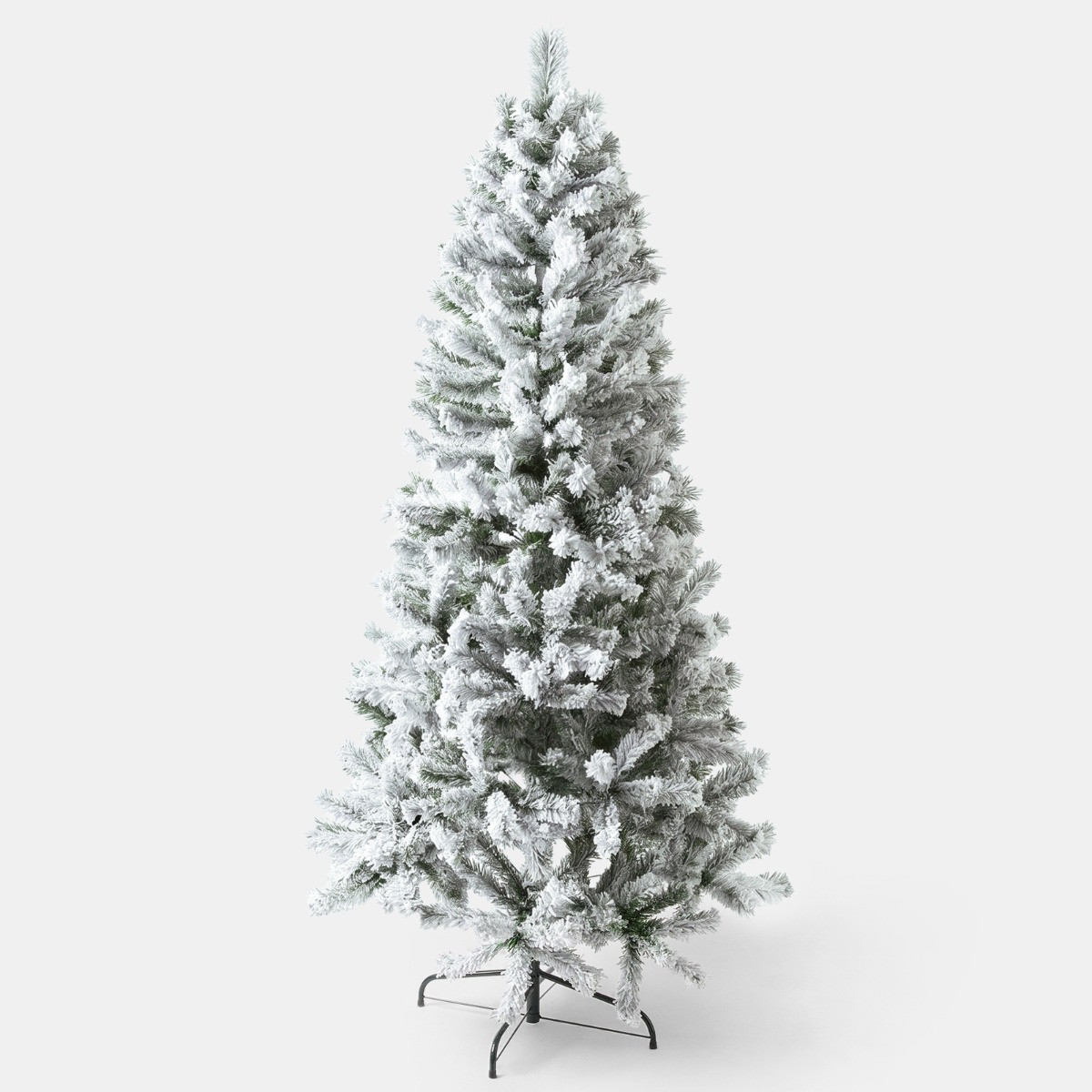 OHS Artificial Snowy Christmas Tree, White - 6ft>