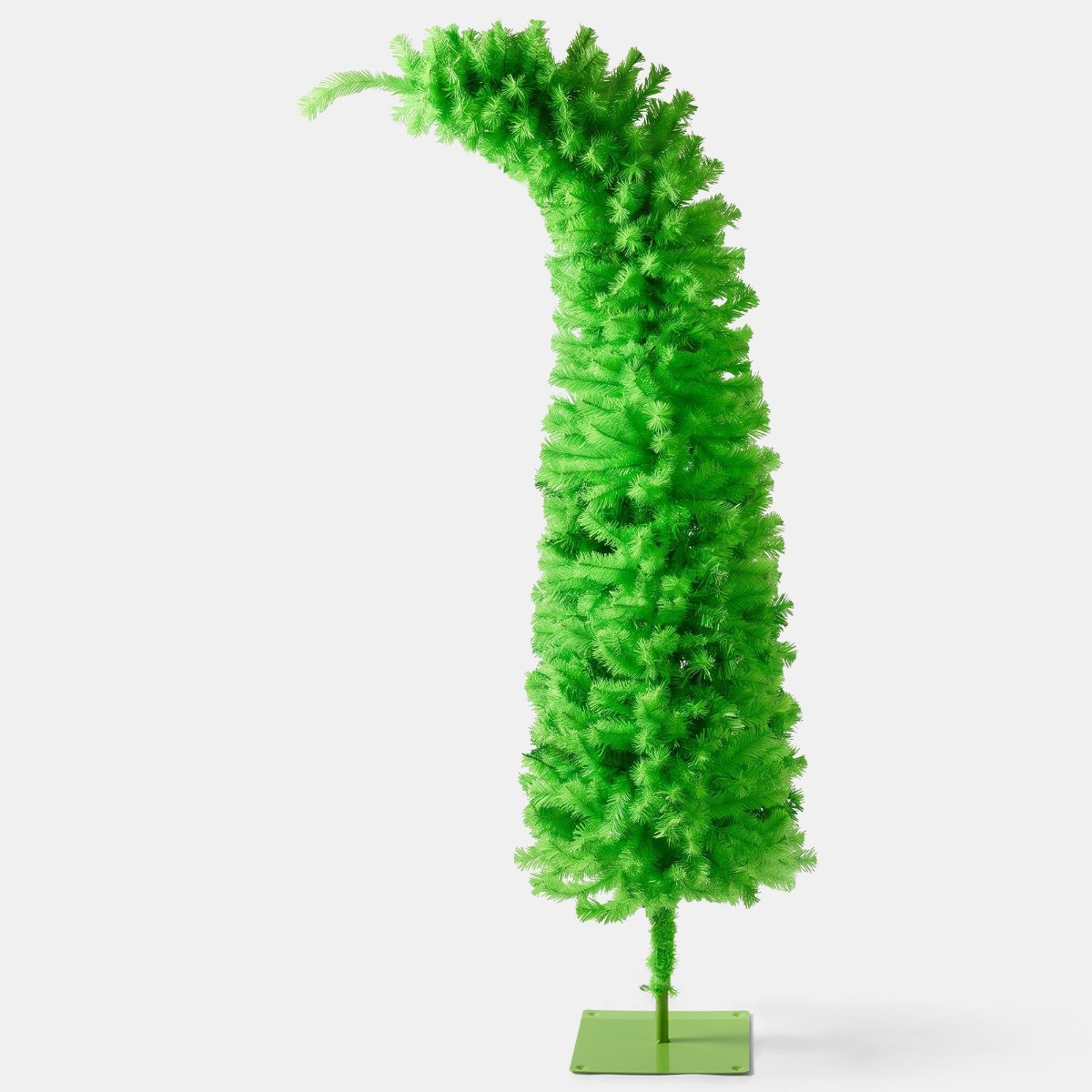 OHS Artificial Novelty Tilted Christmas Tree, Green - 6ft>