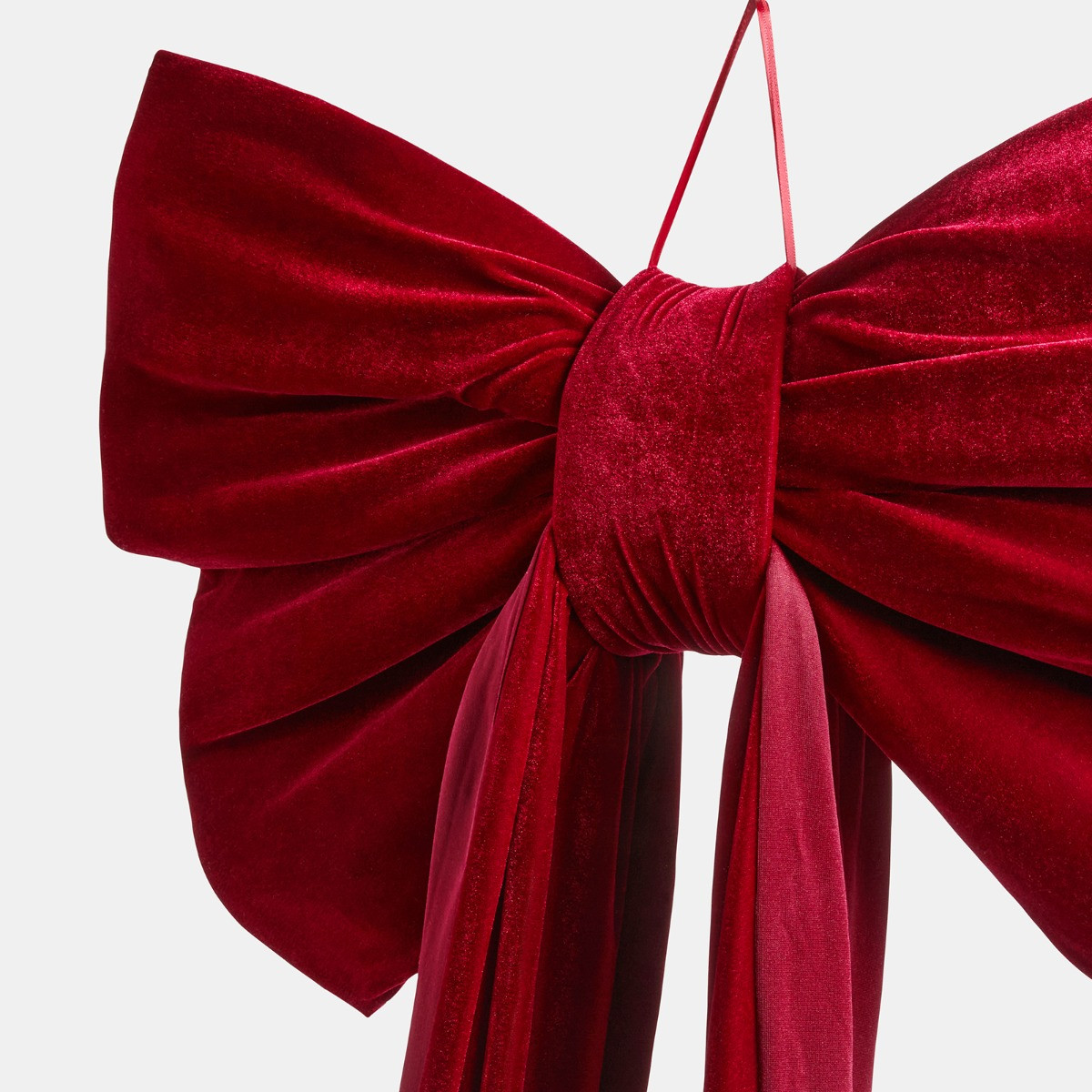 OHS Velvet Christmas Tree Bow - Red>