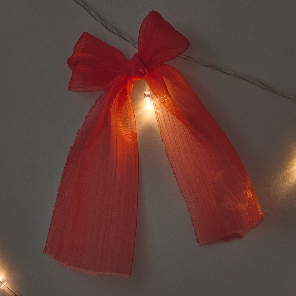 OHS 10 Pack LED Bow String Lights - Red>