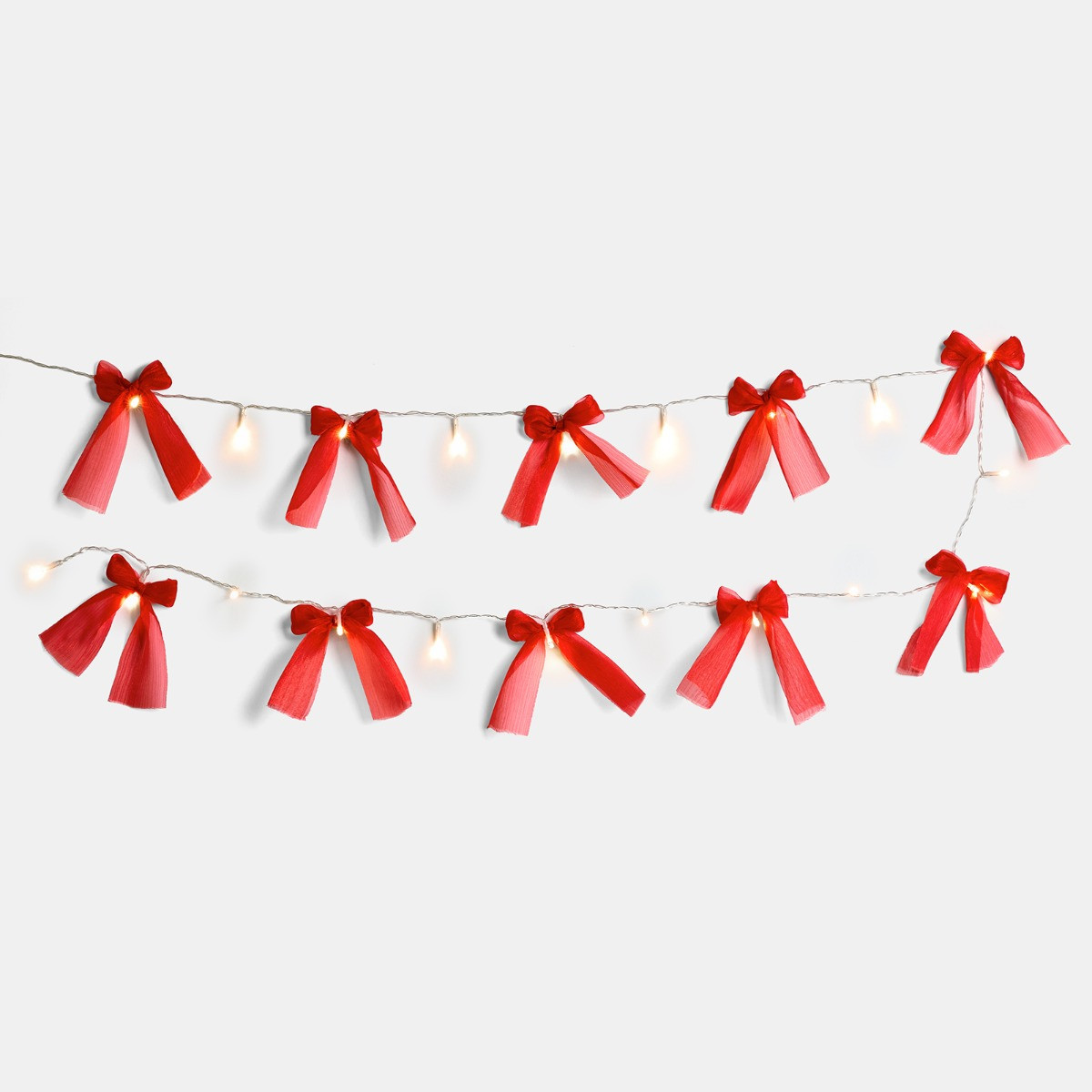 OHS 10 Pack LED Bow String Lights - Red>