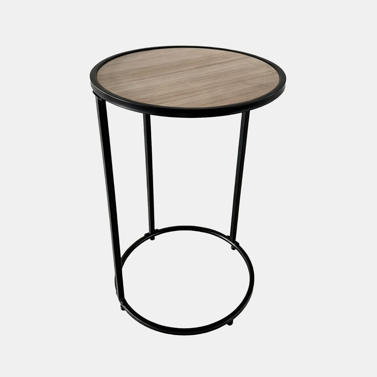 OHS Round C Shape Side Table - Light Wood>
