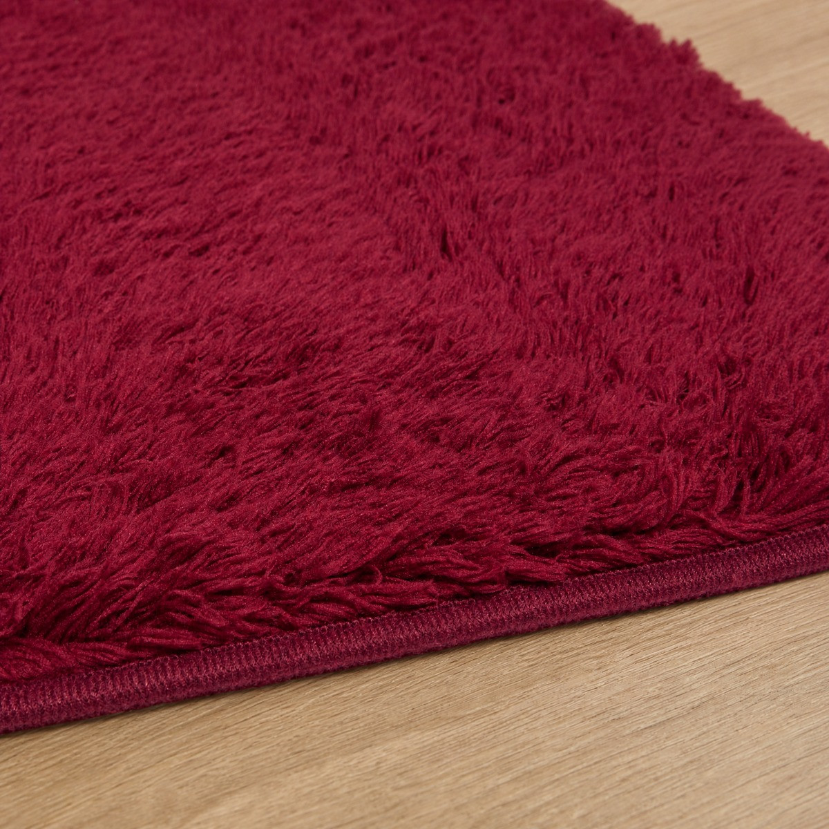 OHS Cosy Teddy Rug - Burgundy>