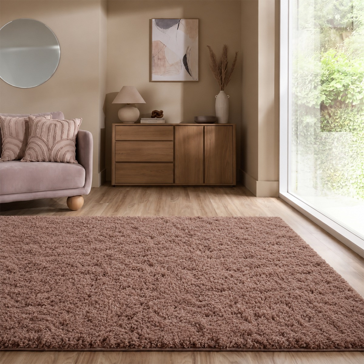 OHS Cosy Teddy Rug - Mocha>