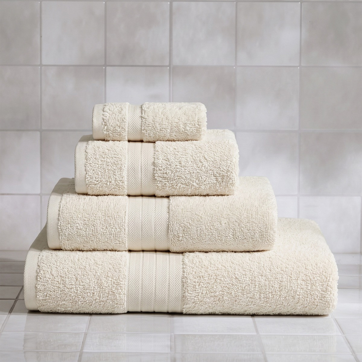 OHS 100% Cotton Towel - Ivory>
