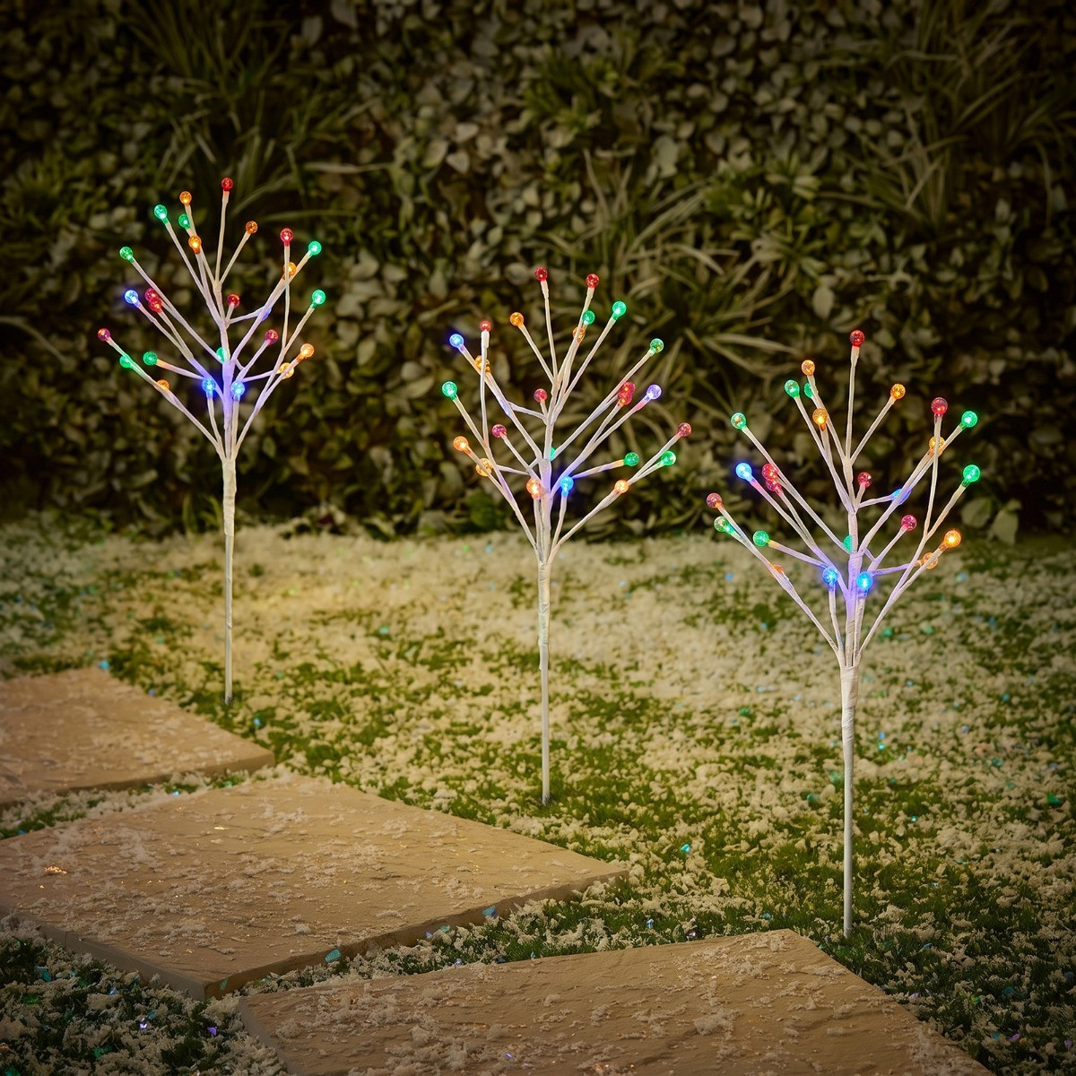 OHS 3 Pack LED Berry Tree Stake Lights - Multi>