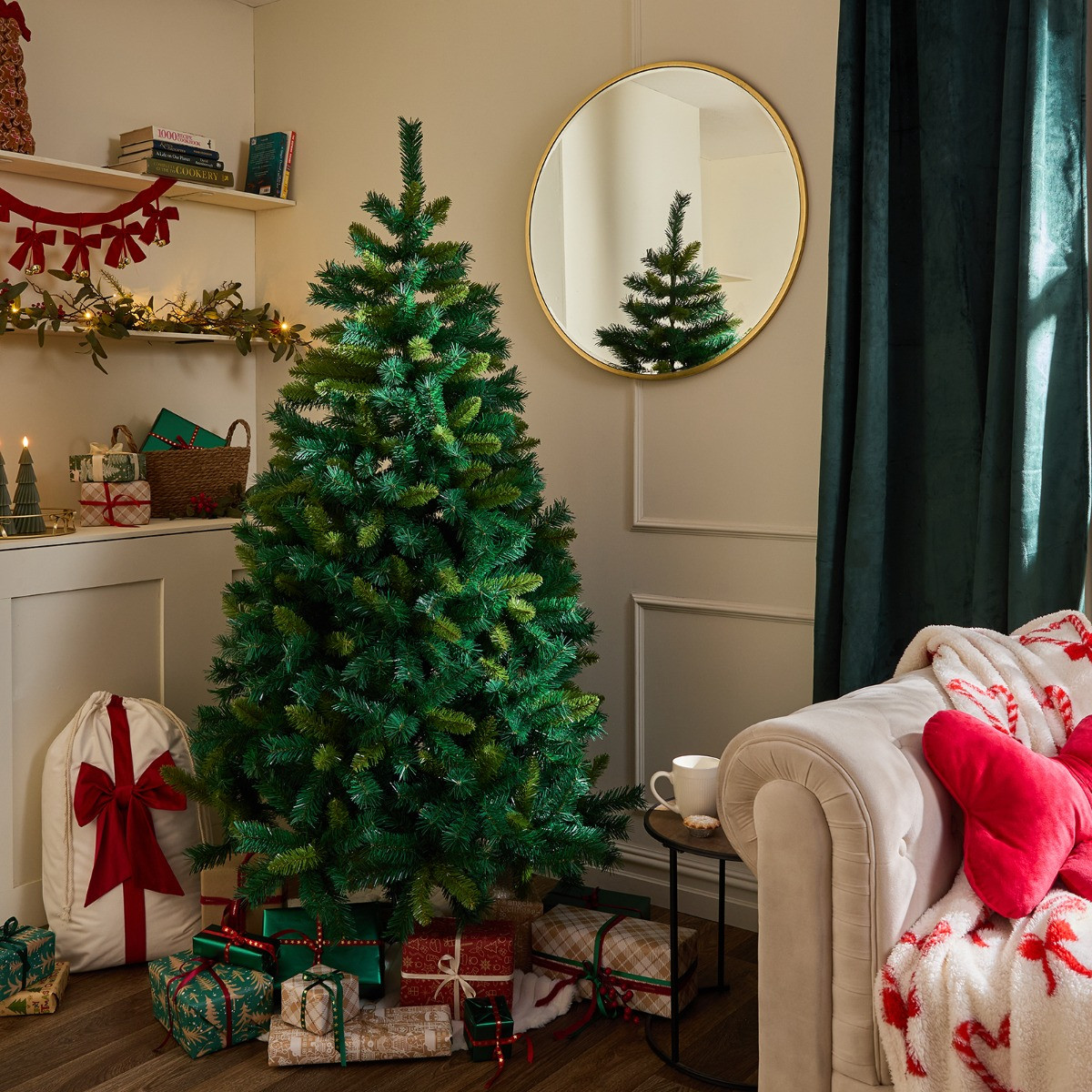OHS Artificial Premium Christmas Tree, Green - 6ft>